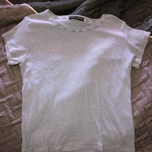Brandy Melville Striped Ribbed Tee